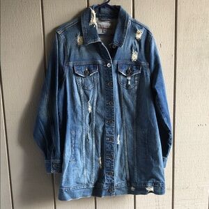 Torrid Distressed Blue Jean Jacket